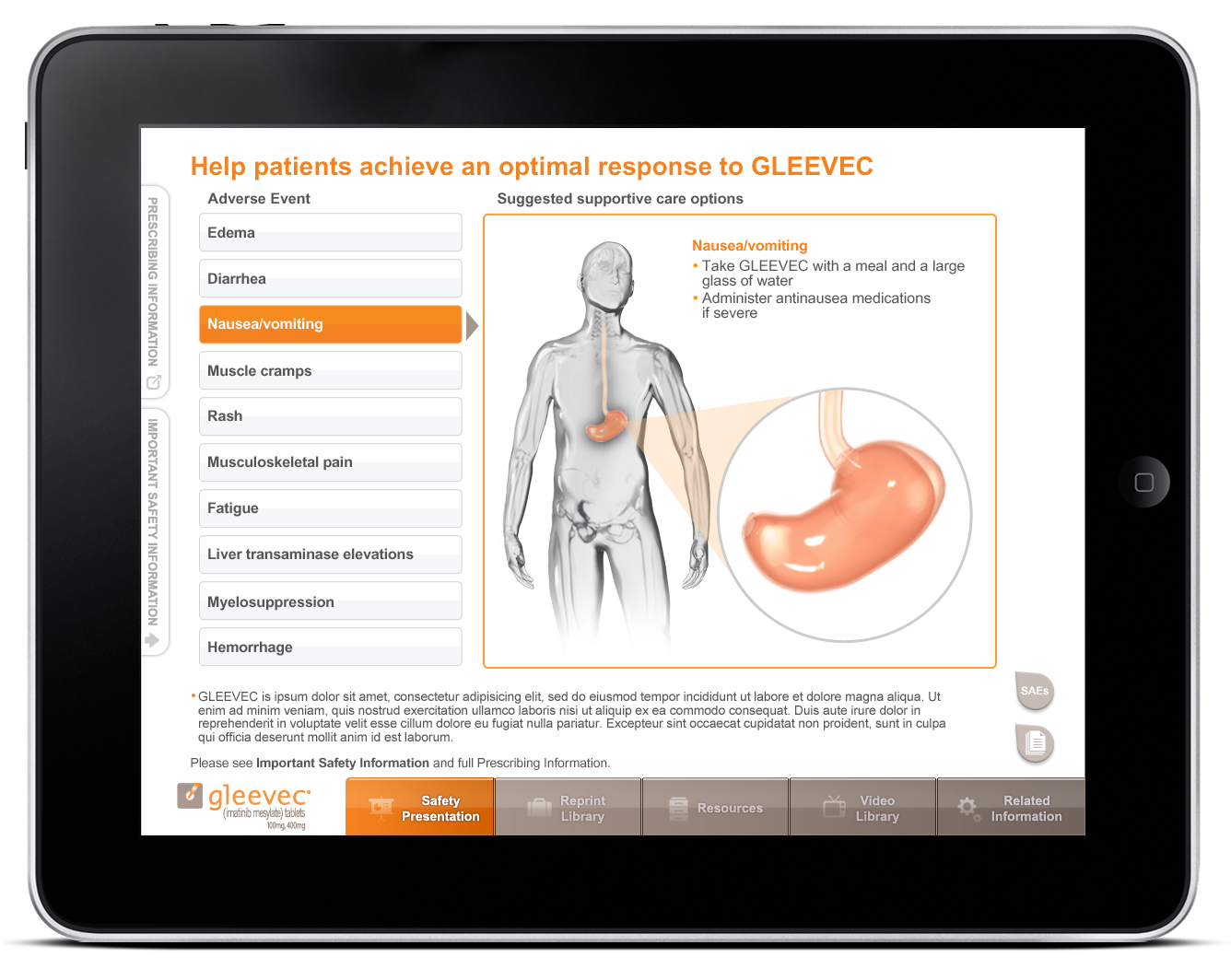Pharmaceutical Sales Aid iPad App-2