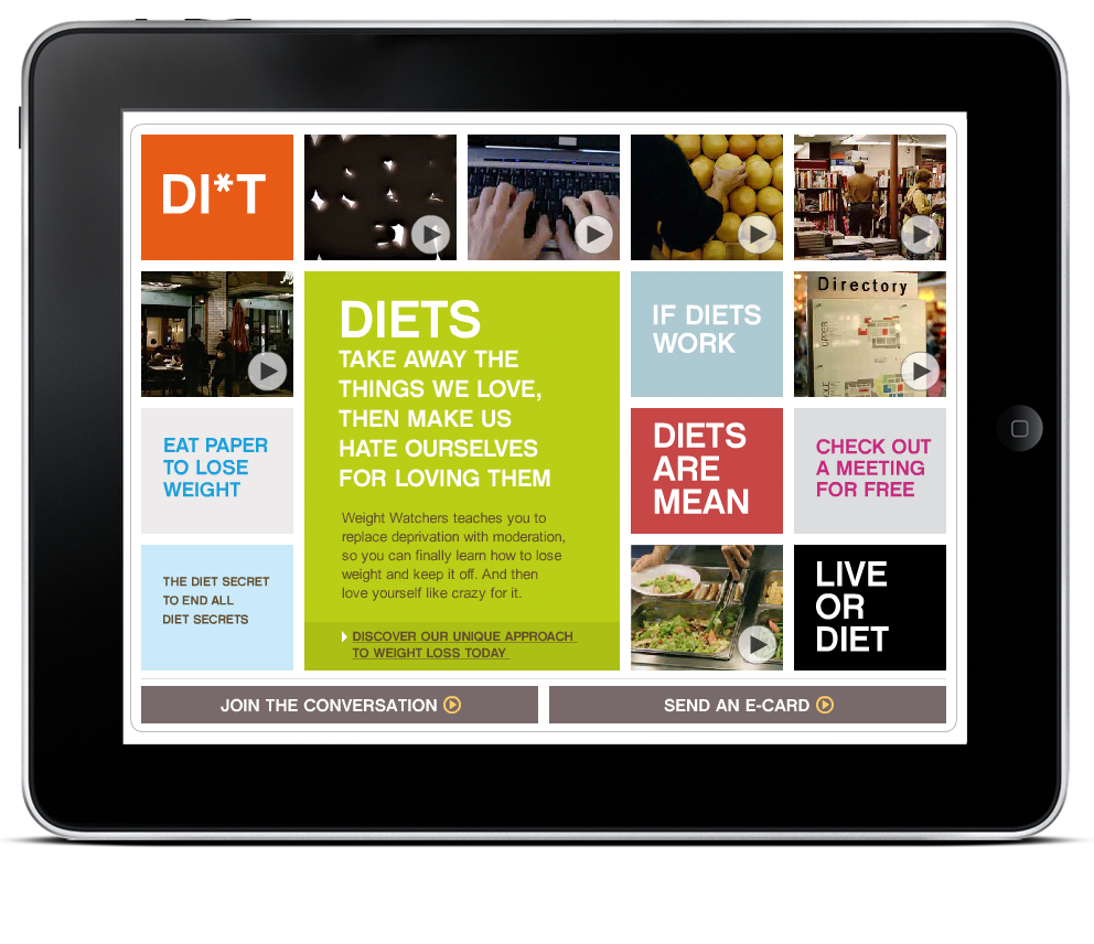 Weight Watchers Stop Dieting Campaign Video Hub-1